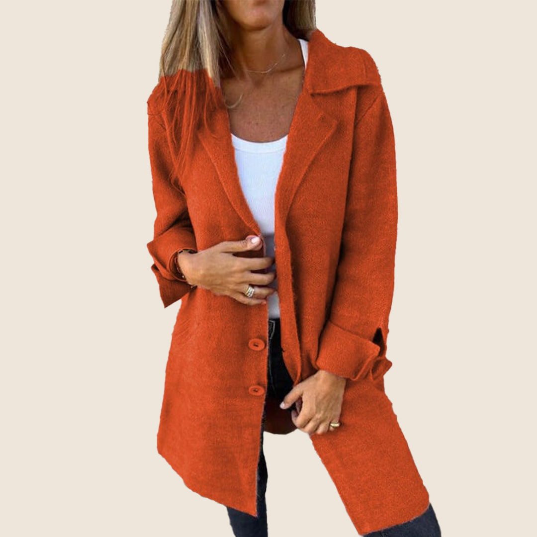 Eloise – Textured Button-Front Coat